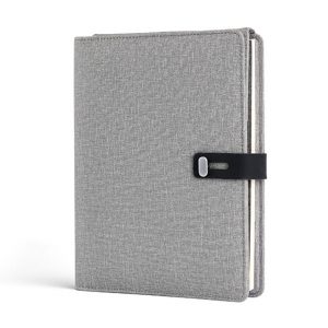 Wireless Charging Notebook with Built-in Power Bank and Card Holder