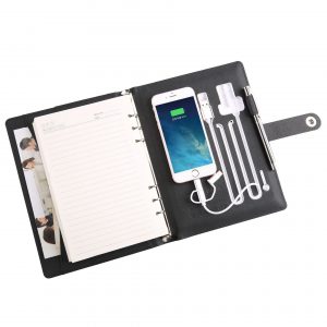 notebook with wireless power bank